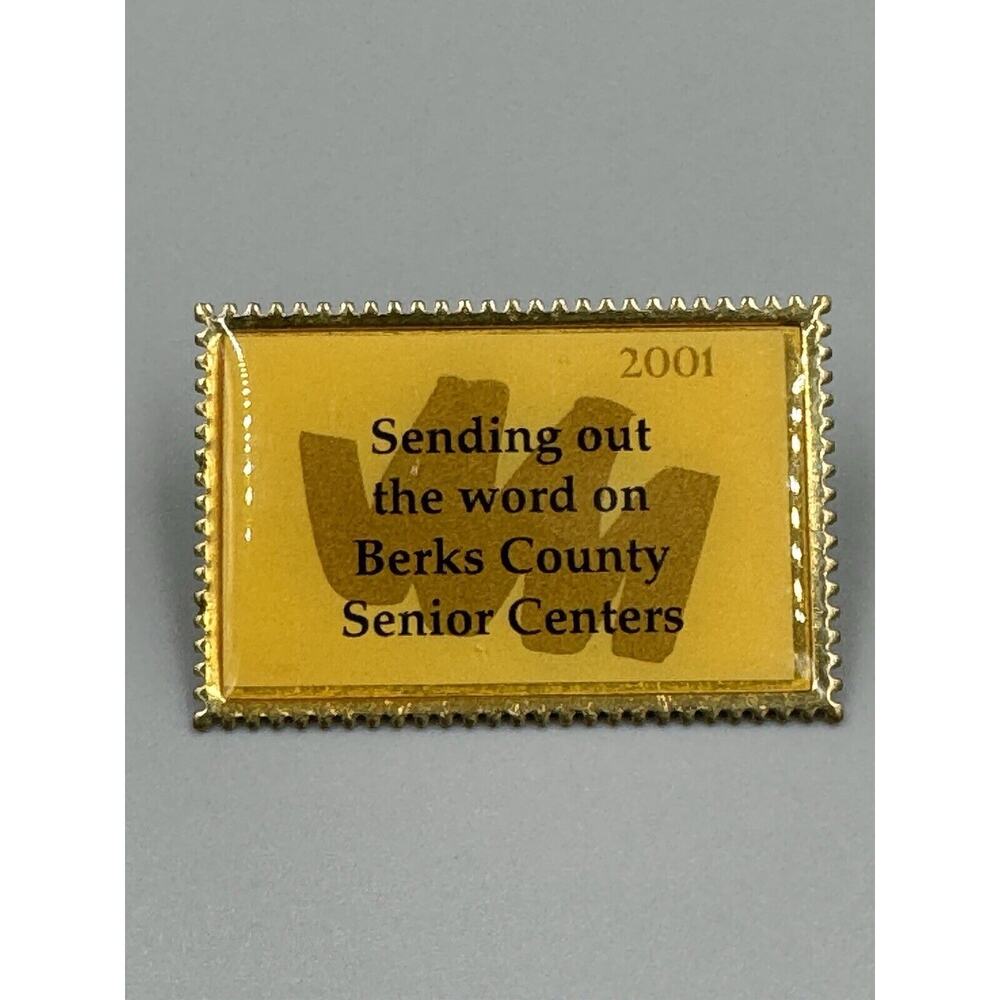 Vintage Stamp Shaped Berks County Senior Centers Lapel Pin